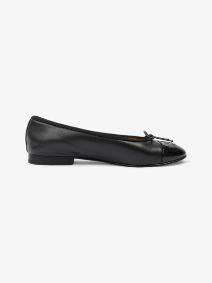 Chanel Ballet Flats Black Leather EU 38.5 UK 5.5