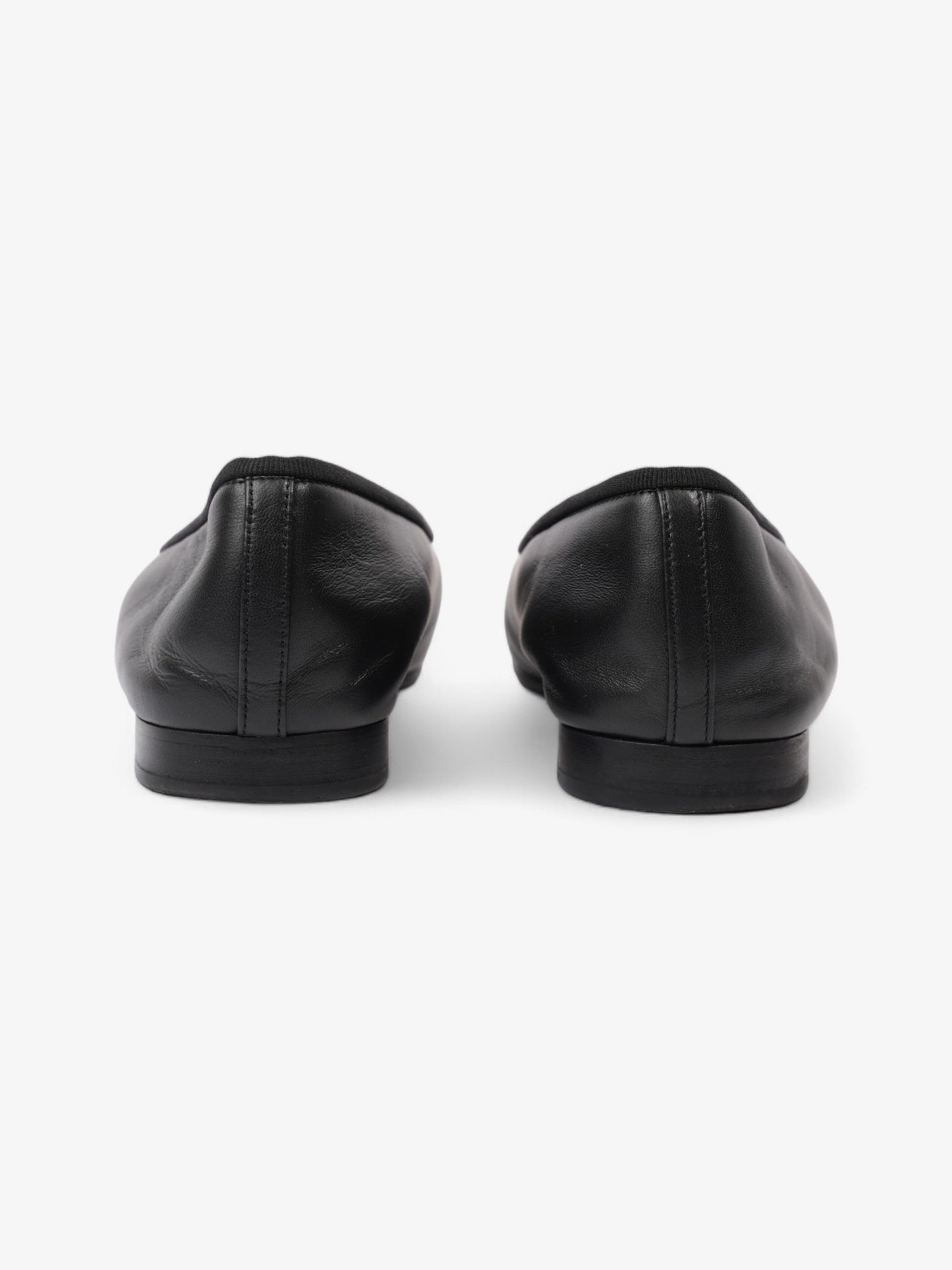 Chanel Ballet Flats Black Leather EU 38.5 UK 5.5