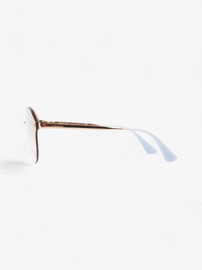 Prada Catwalk Sunglasses Rose Gold / Pale Blue Base Metal 140mm