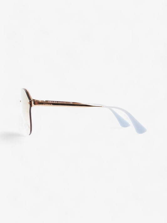 Prada Catwalk Sunglasses Rose Gold / Pale Blue Base Metal 140mm