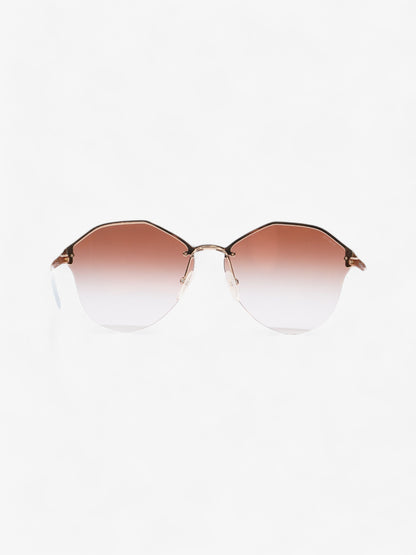 Prada Catwalk Sunglasses Rose Gold / Pale Blue Base Metal 140mm