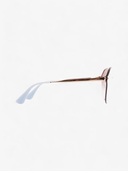 Prada Catwalk Sunglasses Rose Gold / Pale Blue Base Metal 140mm