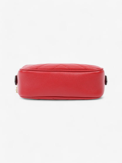 Gucci GG Marmont Red Matelasse Leather Mini