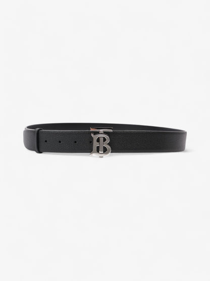 Burberry Logo Buckle Belt Black Leather 100cm 40"