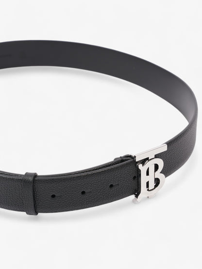Burberry Logo Buckle Belt Black Leather 100cm 40"
