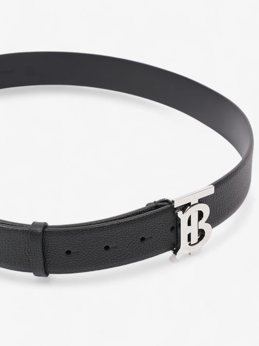 Burberry Logo Buckle Belt Black Leather 100cm 40"
