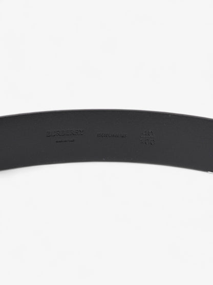 Burberry Logo Buckle Belt Black Leather 100cm 40"