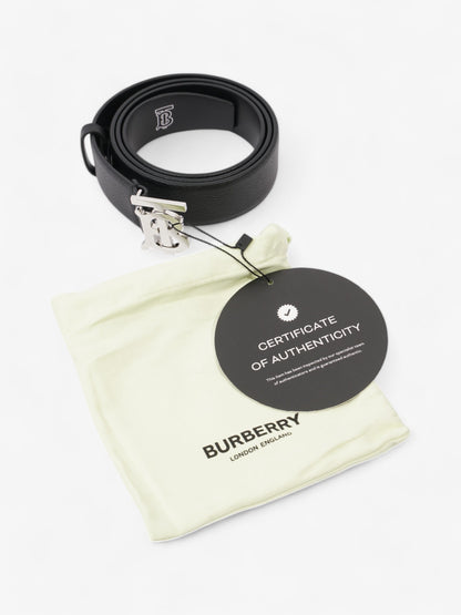Burberry Logo Buckle Belt Black Leather 100cm 40"