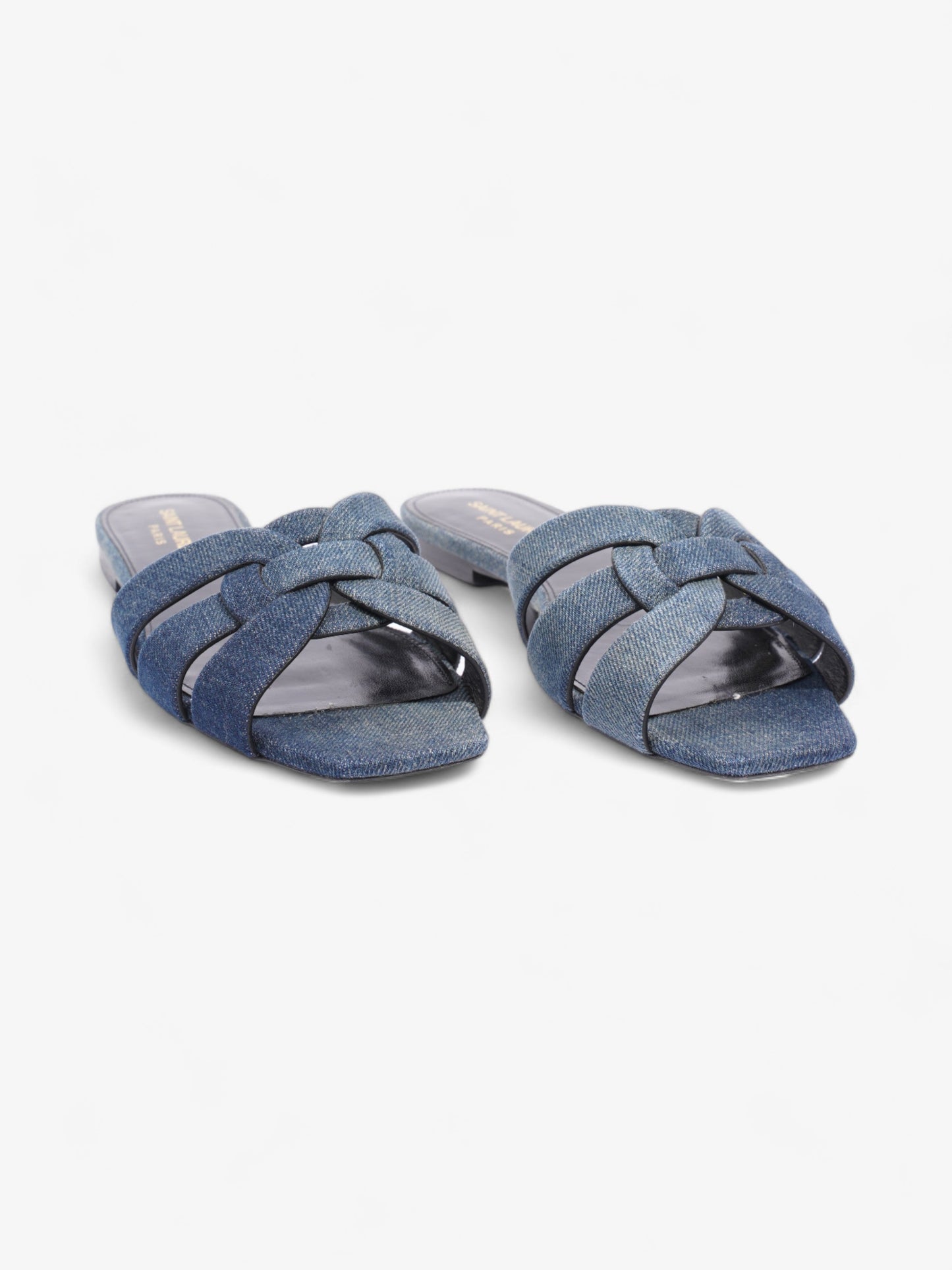 Saint Laurent Nu Pieds Denim Sandals  Blue  Denim EU 37.5 UK 4.5