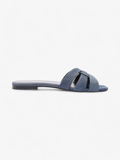Saint Laurent Nu Pieds Denim Sandals  Blue  Denim EU 37.5 UK 4.5