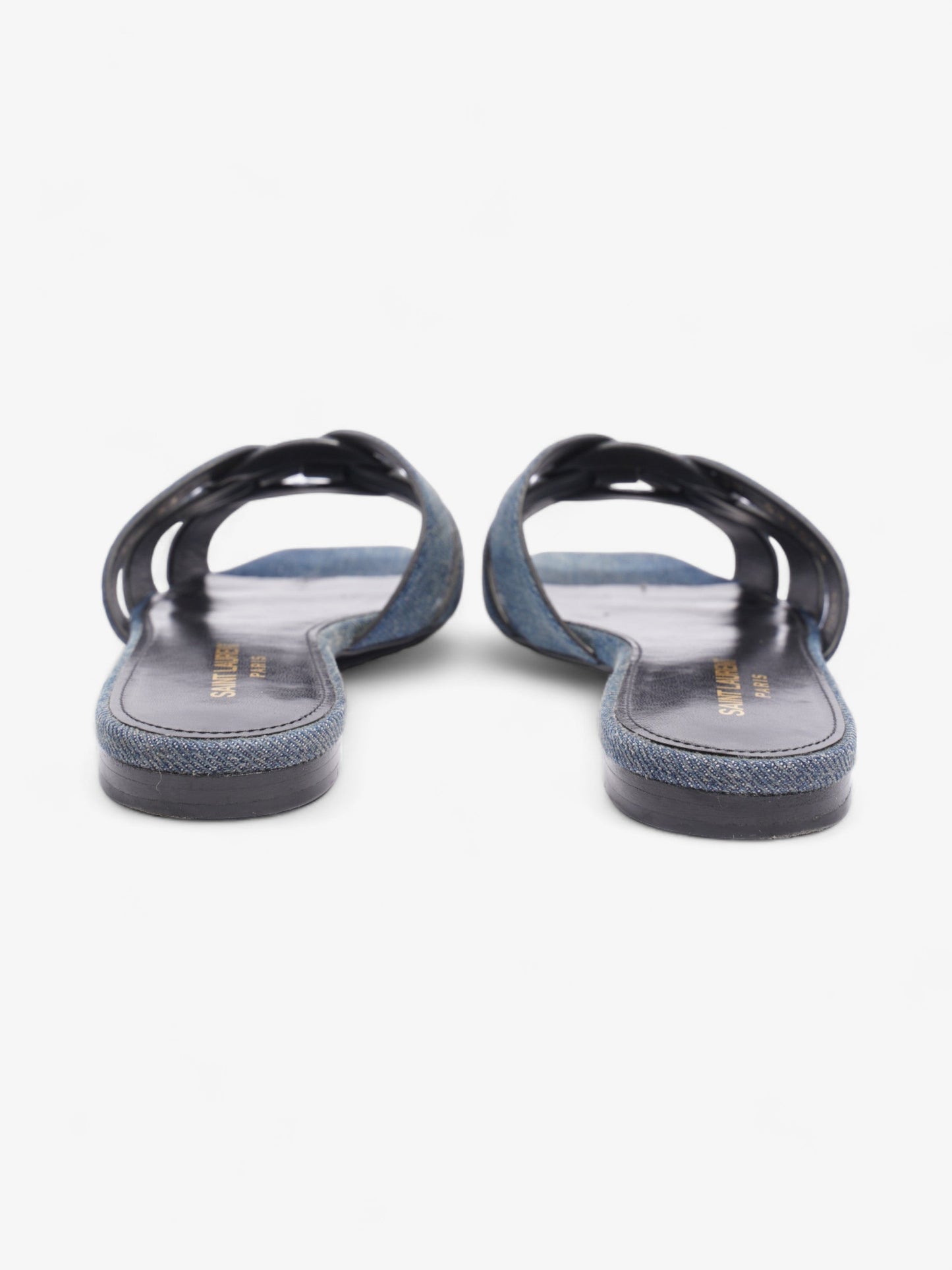 Saint Laurent Nu Pieds Denim Sandals  Blue  Denim EU 37.5 UK 4.5