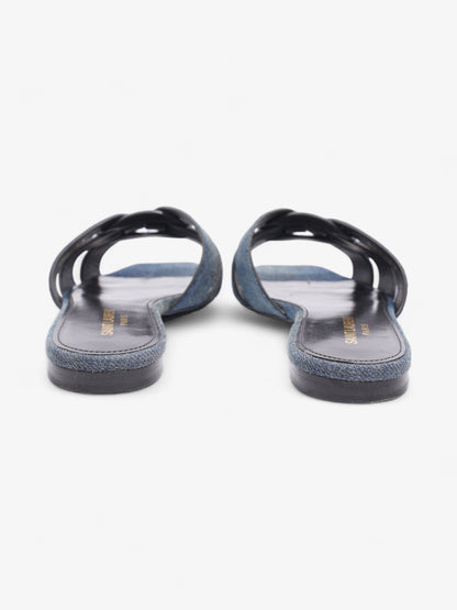 Saint Laurent Nu Pieds Denim Sandals  Blue  Denim EU 37.5 UK 4.5