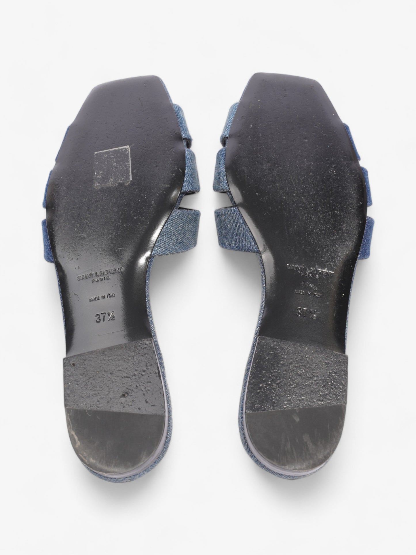 Saint Laurent Nu Pieds Denim Sandals  Blue  Denim EU 37.5 UK 4.5