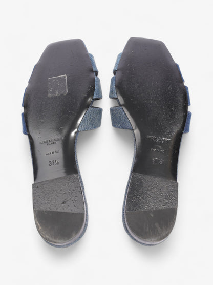 Saint Laurent Nu Pieds Denim Sandals  Blue  Denim EU 37.5 UK 4.5