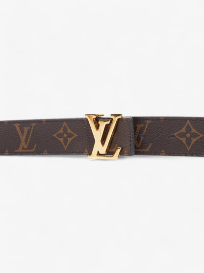 Louis Vuitton LV logo 30MM reversible belt Monogram / Black / Gold Canvas 75cm / 30"