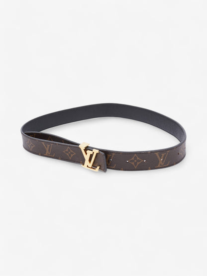 Louis Vuitton LV logo 30MM reversible belt Monogram / Black / Gold Canvas 75cm / 30"