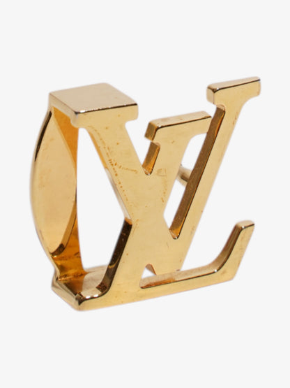 Louis Vuitton LV logo 30MM reversible belt Monogram / Black / Gold Canvas 75cm / 30"