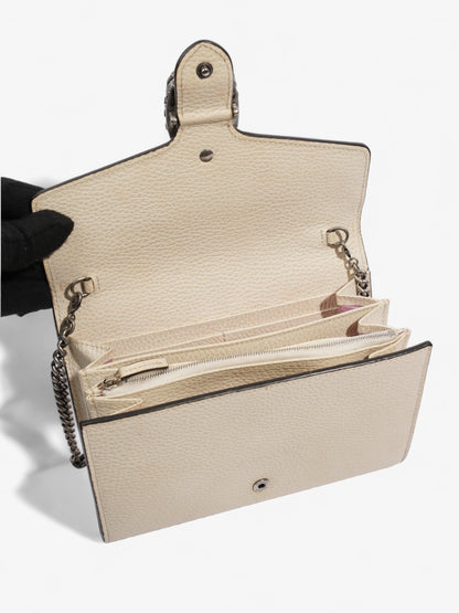 Gucci Dionysus Chain Wallet White Leather