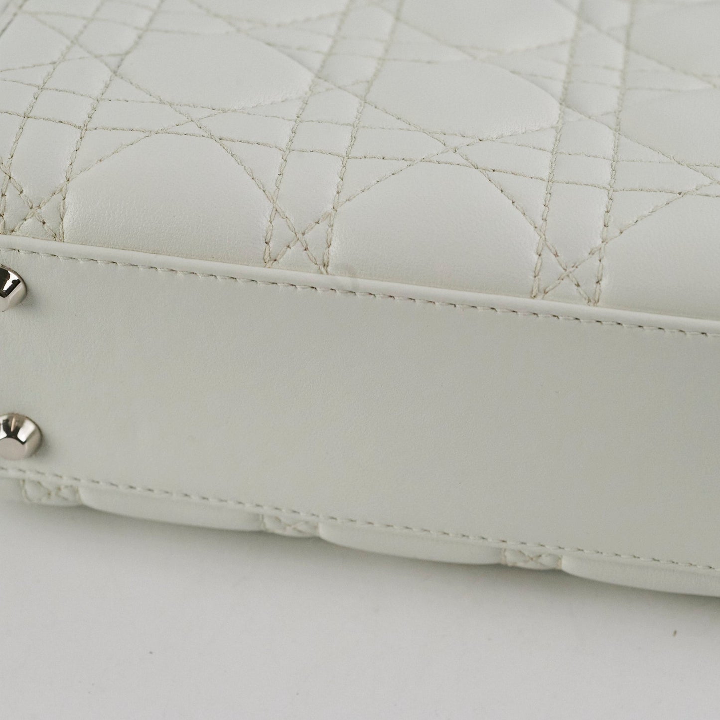 Christian Dior Lady Dior Mini Lambskin White