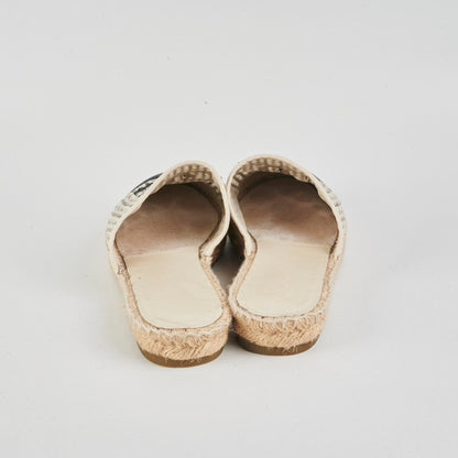 Chanel CC Espadrille Flap Shoes Size 37
