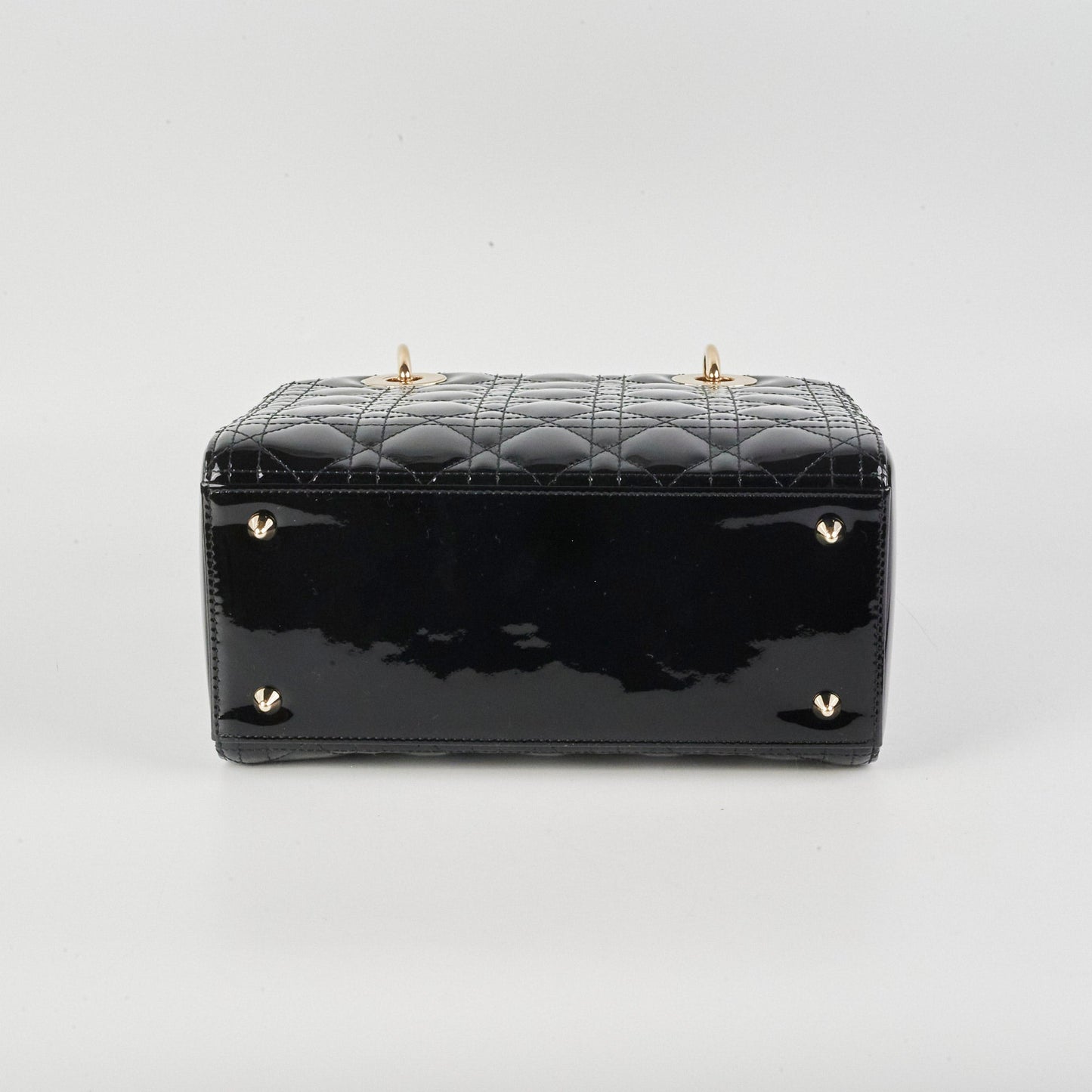 Dior Medium Lady Dior Patent Black