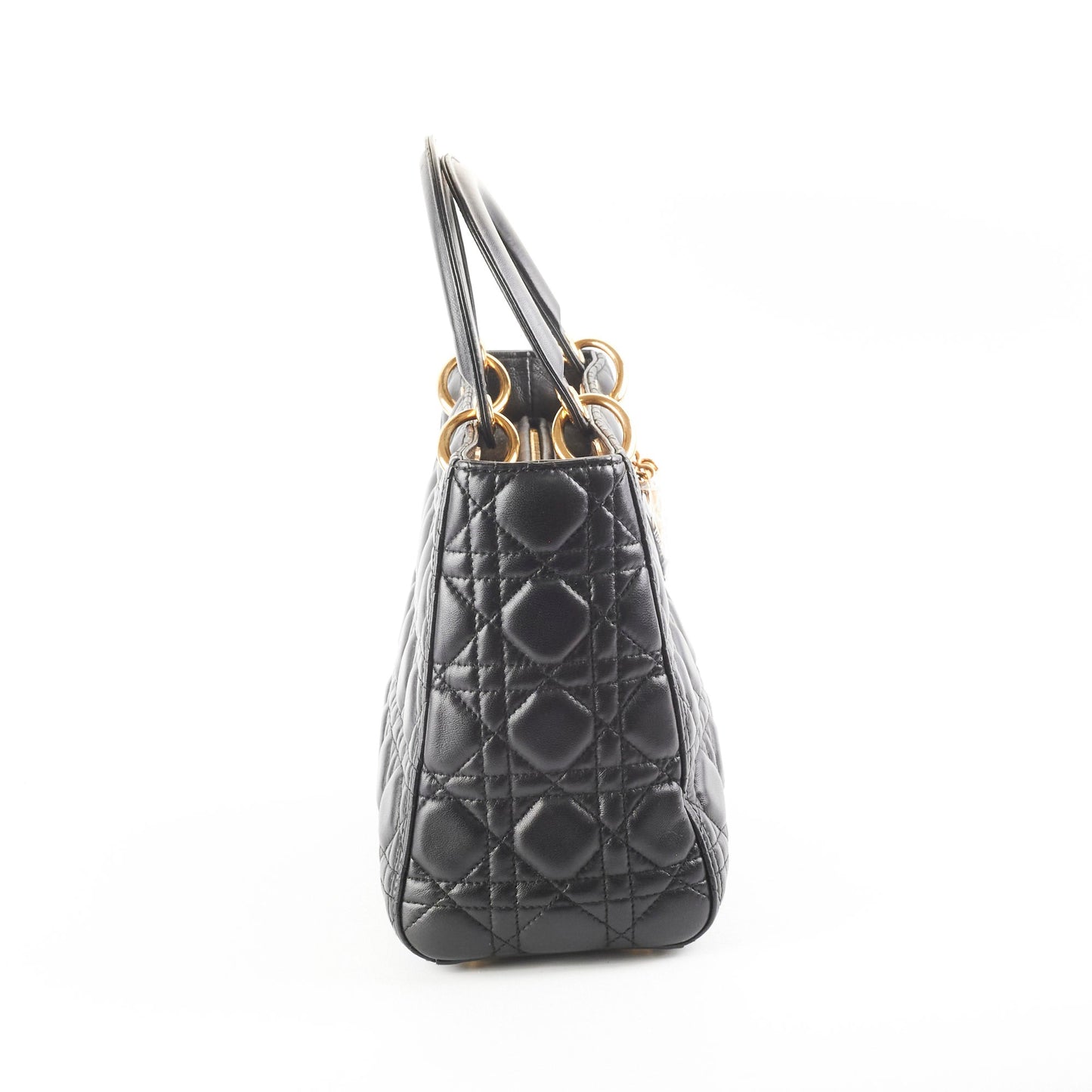 Christian Dior Medium Lady Dior Lambskin Black
