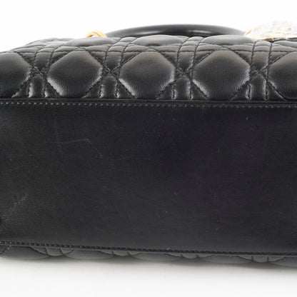 Christian Dior Medium Lady Dior Lambskin Black