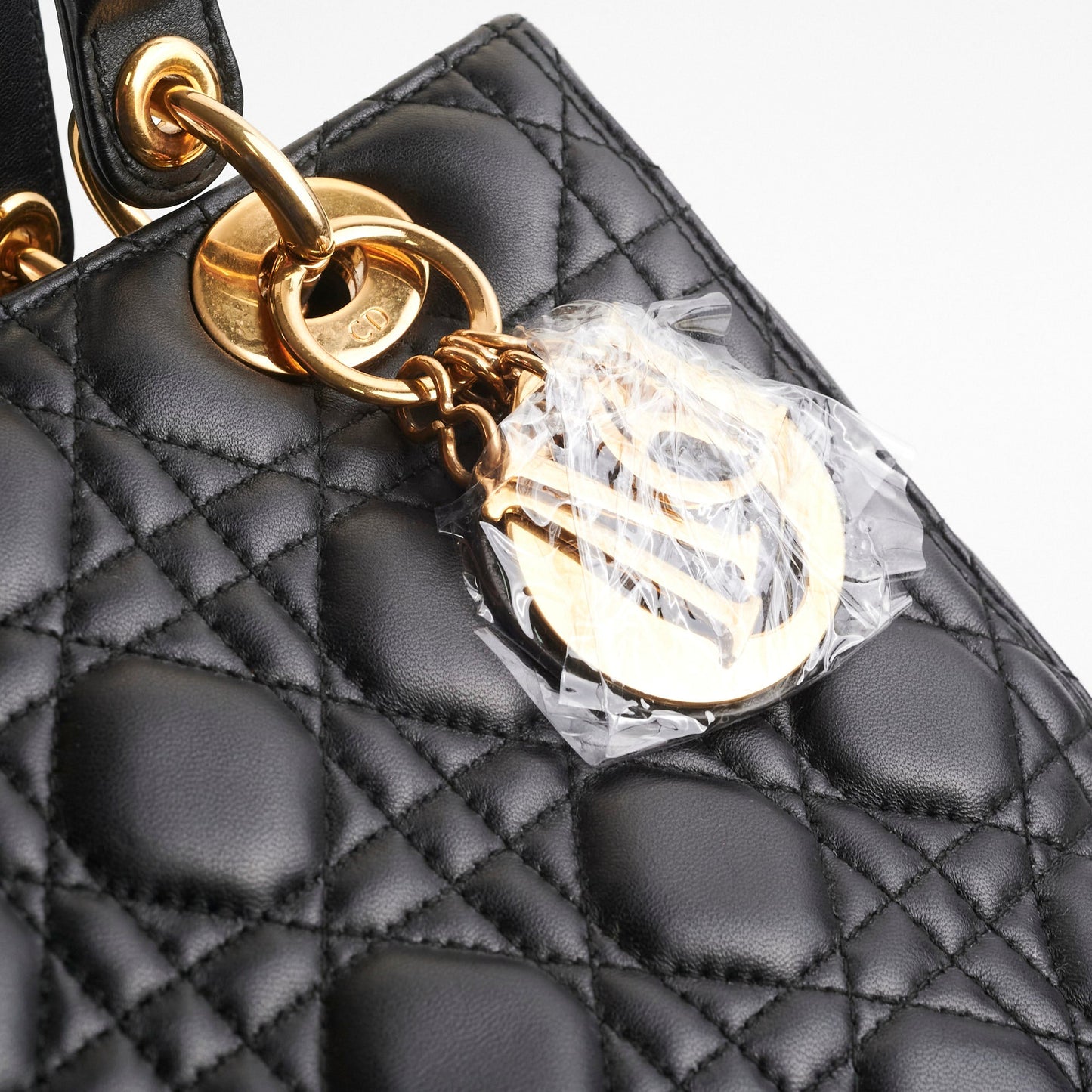 Christian Dior Medium Lady Dior Lambskin Black