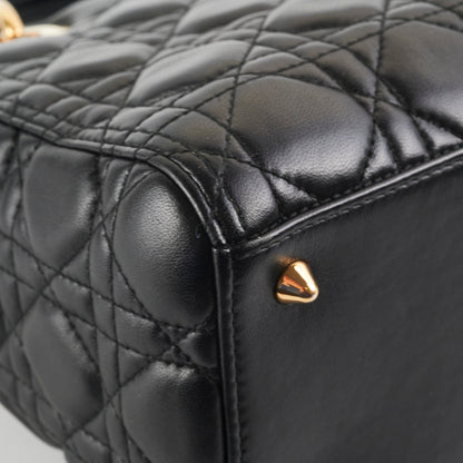 Christian Dior Medium Lady Dior Lambskin Black