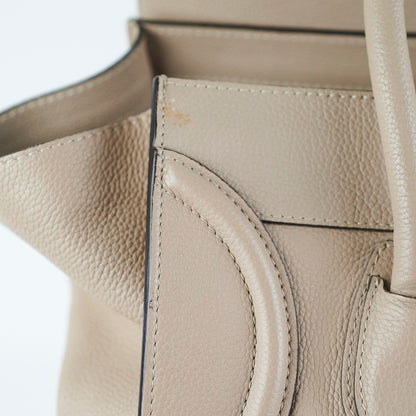 Celine Micro Luggage Tote Beige