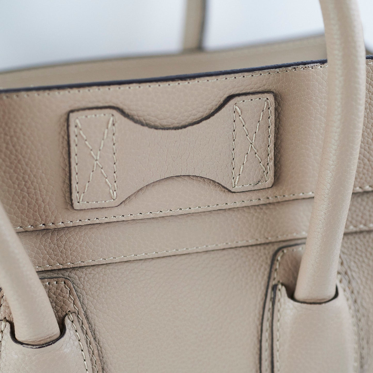 Celine Micro Luggage Tote Beige