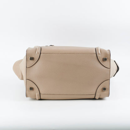 Celine Micro Luggage Tote Beige