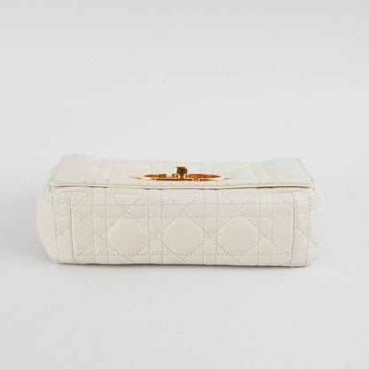 Christian Dior Small Caro Ivory Shoulder Bag