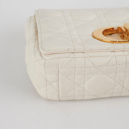 Christian Dior Small Caro Ivory Shoulder Bag