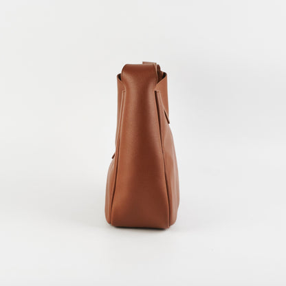 Saint Laurent Le 5 A 7 Brown Leather Tote