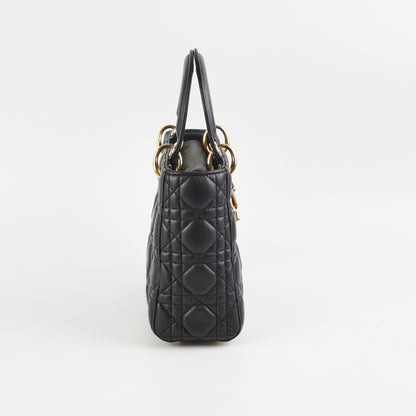 Christian Dior Lady Dior Small Black Lambskin