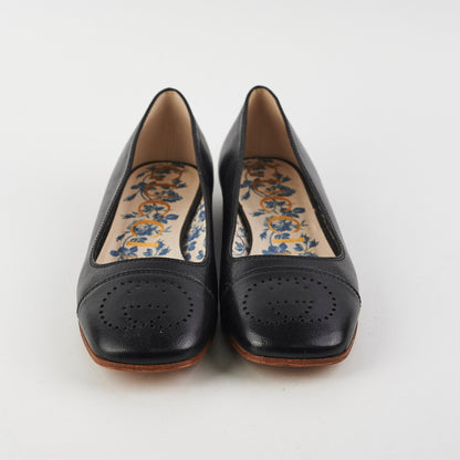 Gucci Ballet Flat With Interlocking G Black Size 36.5