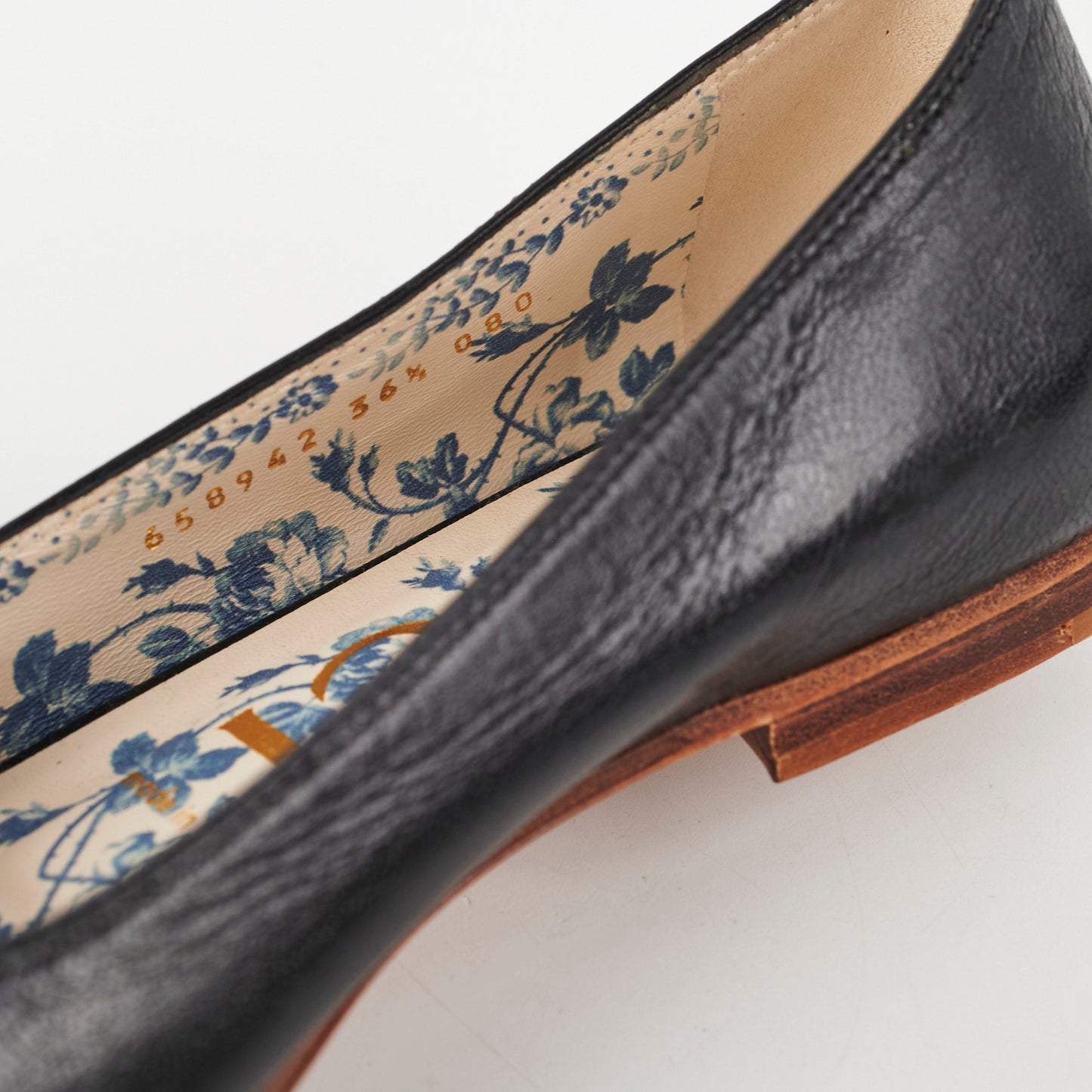 Gucci Ballet Flat With Interlocking G Black Size 36.5