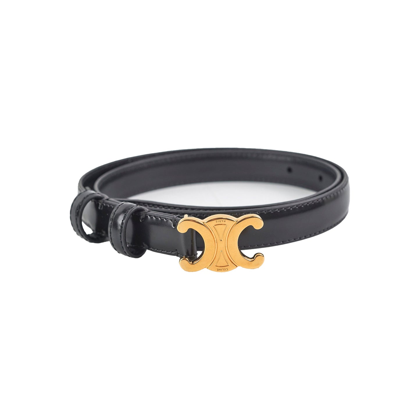 CELINE Triomphe Belt 70 Black