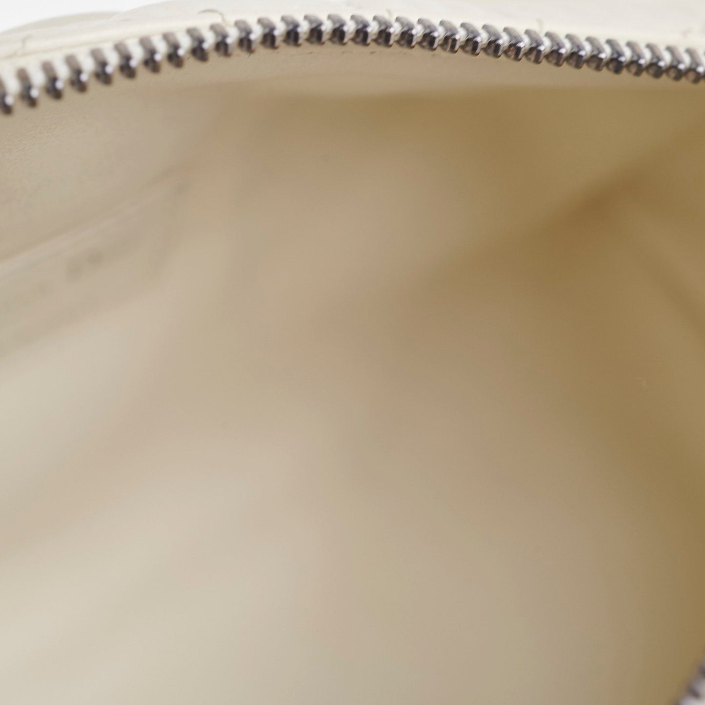Christian Dior Calskin Macrocannage Medium Travel Nomad Pouch Cream