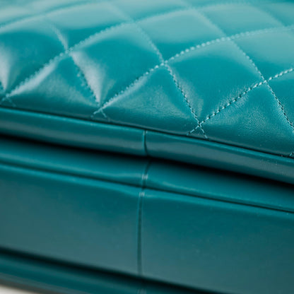Chanel Large Trendy CC Lambskin Turquoise - Series 20