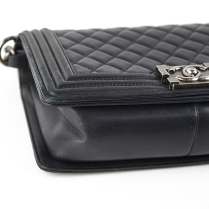 Chanel Old Medium Boy Lambskin Black