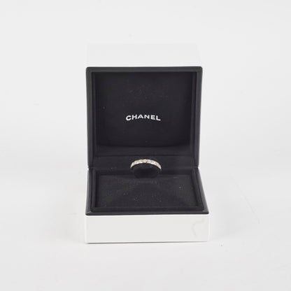 Chanel Coco Crush Ring Mini Model White Gold Diamond Size 55 HOLD AV