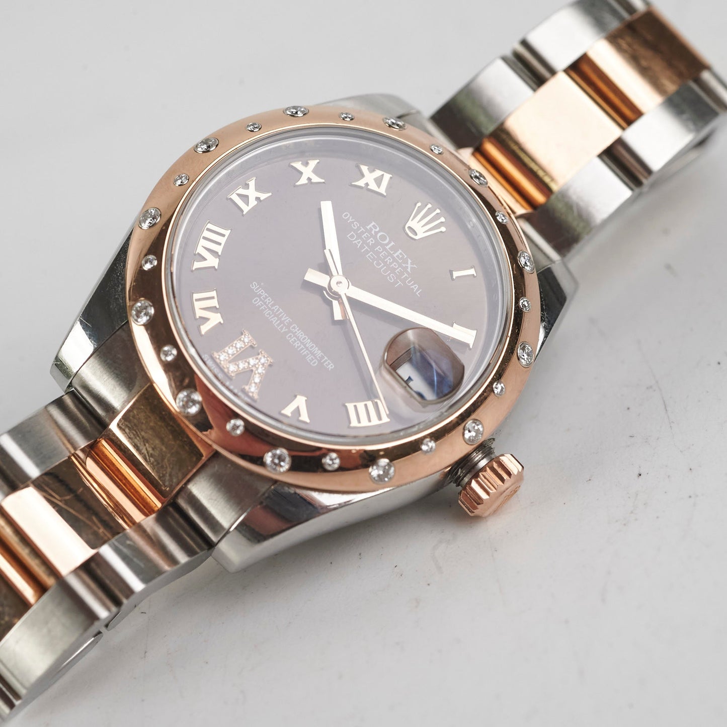 Rolex Datejust 31mm Two Tone Everose Stainless Steel Watch Model 178341 (2013)