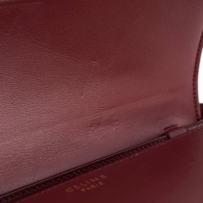 Celine Medium Box Burgundy Crossbody Bag