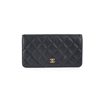 Chanel Long Wallet Black Caviar