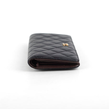 Chanel Long Wallet Black Caviar