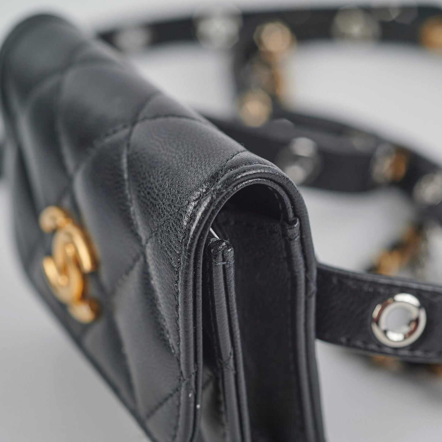 Chanel Micro Belt Bag Cardholder xLambskin Black - Series 31