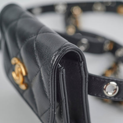Chanel Micro Belt Bag Cardholder xLambskin Black - Series 31
