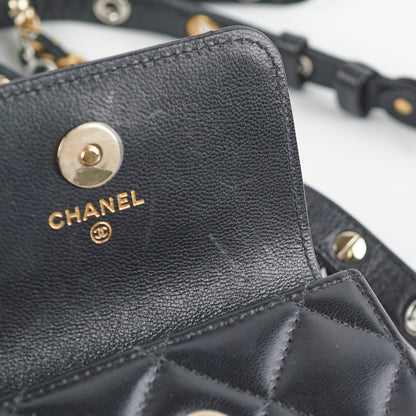 Chanel Micro Belt Bag Cardholder xLambskin Black - Series 31